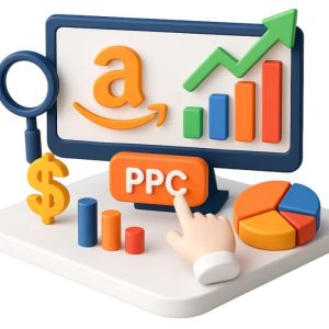 Professionals at an Amazon PPC agency in India planning and optimizing client advertising strategies for the Indian e-commerce market.